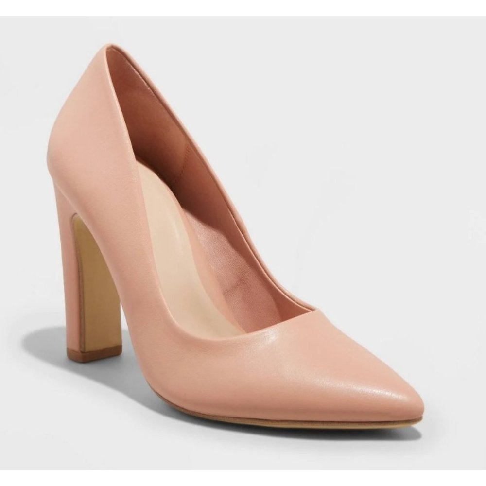 A New Day  Sue Block heel Pumps in Blush, 6.5